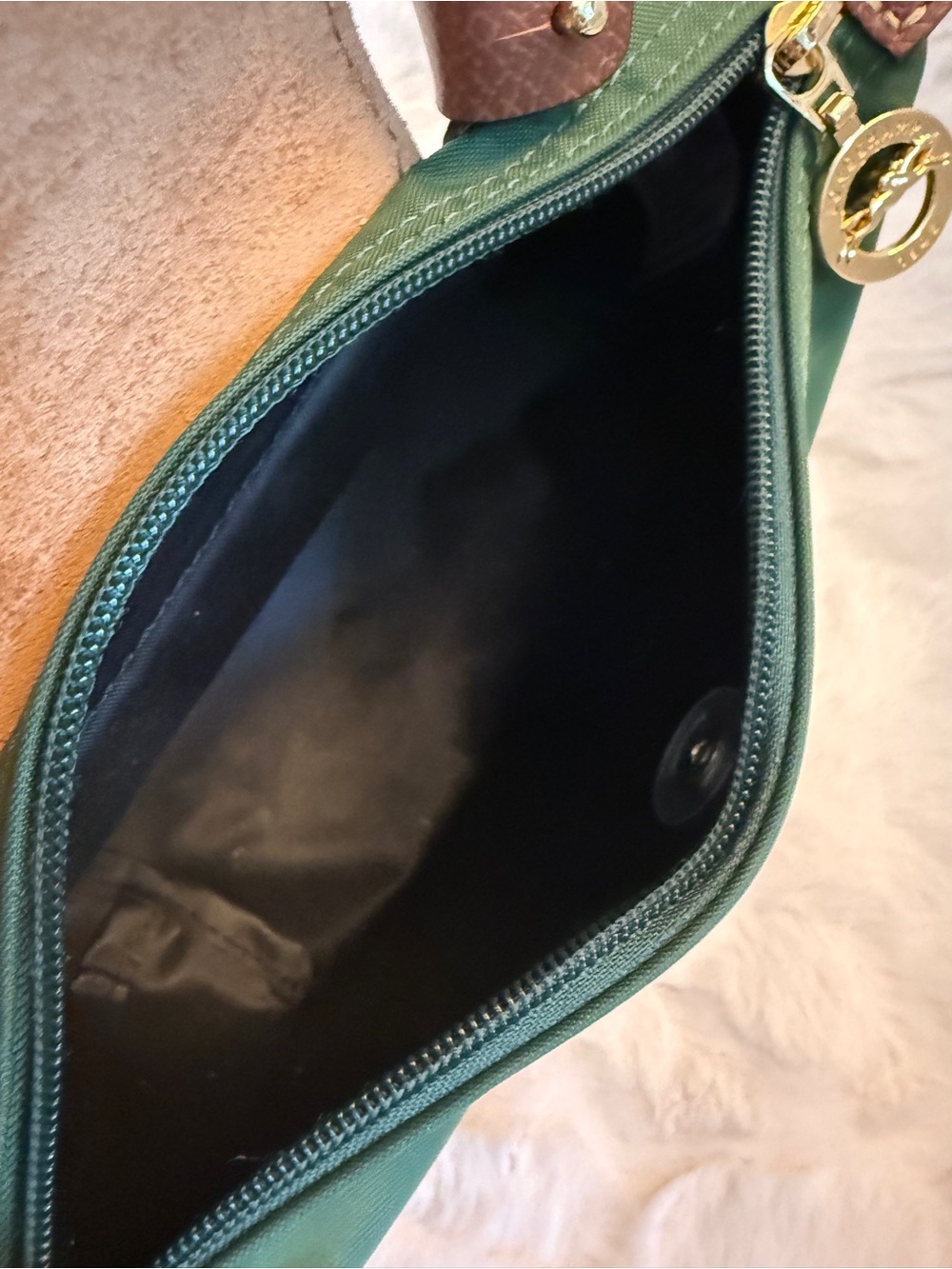 Longchamp Le Pliage Cosmetics Case in British Green - Picture 10 of 16